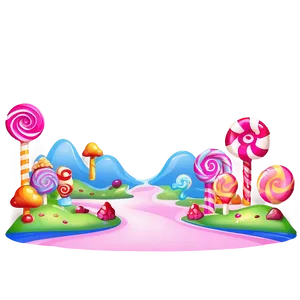 Candy Land Fantasy Landscape Png Kxi PNG Image