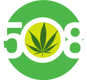 Cannabis Leaf Number508 Logo PNG Image