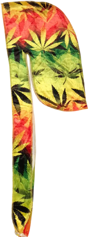 Cannabis Leaf Pattern Durag PNG Image