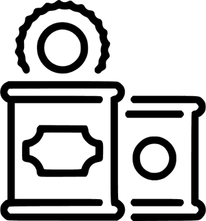 Transparent Canned Goods Png - Clipart Canned Food Black And White, Png Download PNG