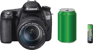 Canon Cameraand Batteries PNG Image