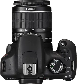 Canon D S L R Camera Top View PNG Image