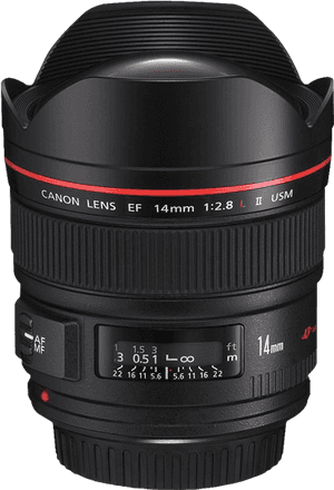 Canon E F14mm Lens PNG image with transparent background