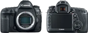 Canon E O S5 D Mark I V D S L R Camera Body Frontand Back PNG Image