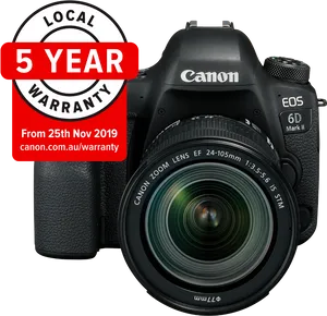 Canon E O S6 D Mark I I5 Year Warranty Promotion PNG Image