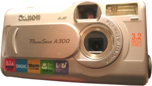 Canon Power Shot A300 Digital Camera PNG Image