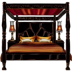 Canopy Bed Illustration Png 49 PNG Image