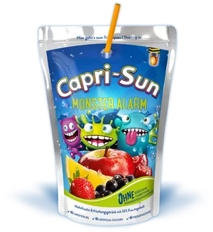 Capri Sun Monster Alarm Drink Pouch PNG Image