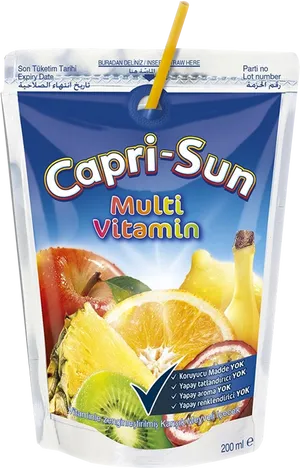 Capri Sun Multi Vitamin Pouch200ml PNG Image