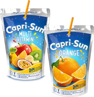 Capri Sun Multi Vitaminand Orange Pouches PNG Image