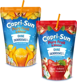 Capri Sun Pure Fruitand Water Flavors PNG Image