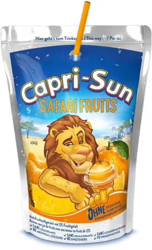 Capri Sun Safari Fruits Pouch PNG Image