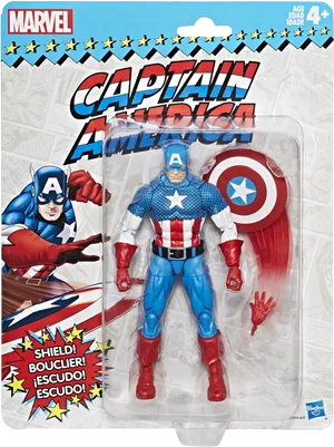 Captain America Action Figure Packaging PNG Image