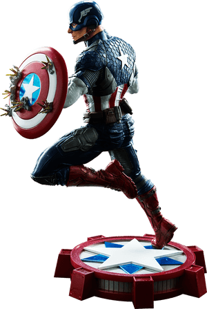 Striphelden Capitan America Figure Statuina 3d Pvc - Marvel Gallery Captain America Statue, HD Png Download PNG with transparent background