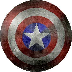 Captain America Shield Grungy Texture PNG Image