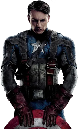 Captain America With Shield PNG Image