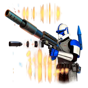 Captain Rex With Heavy Weaponry Png 06252024 PNG Image