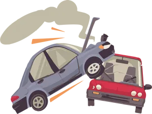 Car Accident Illustration PNG Image