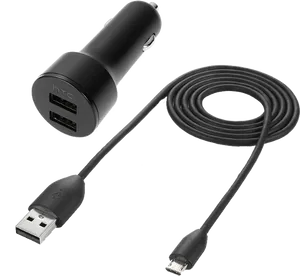 Car Chargerand U S B Cable PNG Image