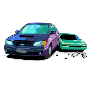 Car Crash Scene Png 06112024 PNG Image