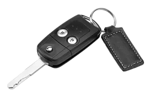 Car Key Fobwith Leather Tag PNG Image