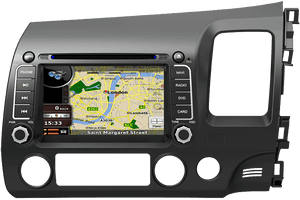 Car Navigation System Display PNG image with transparent background
