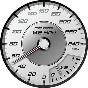 Car Speedometer Max Speed Indication PNG Image