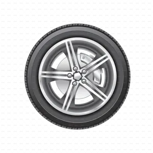 Car Tireand Alloy Wheel Design PNG Image