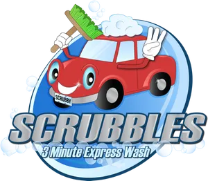 Car Wash Mascot Express Service Logo PNG Image