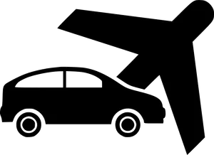 Carand Airplane Silhouette PNG Image