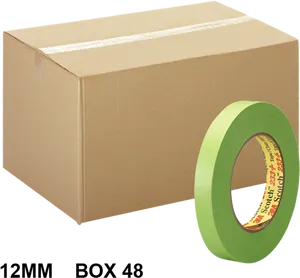 Cardboard Box Sealedwith Scotch Tape PNG Image