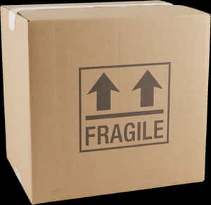 Cardboard Fragile Box PNG with transparent background