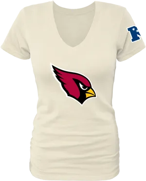 Cardinals Logo Womens V Neck T Shirt PNG Image