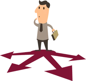 Career Decision Crossroads Concept PNG Image