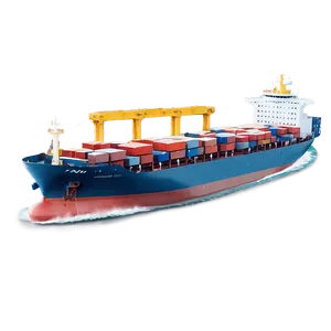 Cargo Ship At Sea Png Ueh24 PNG Image