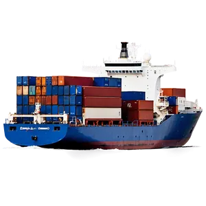 Cargo Ship At Sea Png Wbt96 PNG Image