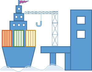 Transparent Cargo Ship Clipart - Port Clipart Png, Png Download PNG with transparent background