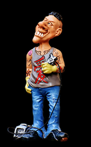 Caricature Figure With Tattoos PNG with transparent background