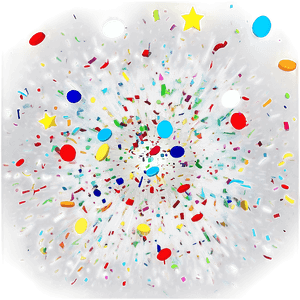 Carnival Confetti Explosion PNG blw PNG with transparent background