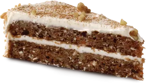Carrot Cake Slice Dessert PNG Image
