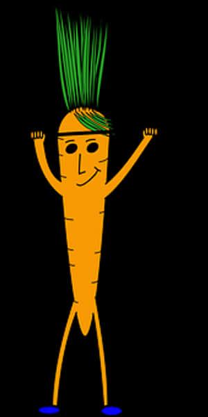 Carrot Figure Weightlifting Illustration PNG image with transparent background