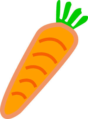 Carrot Icon Graphic PNG image with transparent background