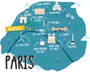 Carte De Paris - Paris PNG image with transparent background