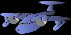 Cartoon Airplane Character PNG image with transparent background