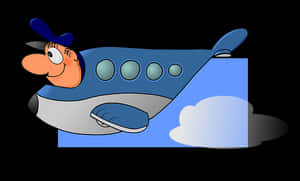 Cartoon Airplane Character PNG image with transparent background
