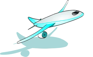 Cartoon Airplane Illustration PNG Image