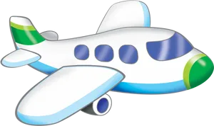 Cartoon Airplane Illustration PNG Image