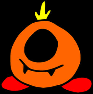 Cartoon Alien Monster Graphic PNG image with transparent background