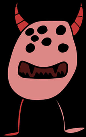 Cartoon Alien Monster Illustration PNG image with transparent background