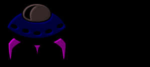 Cartoon Alien Spaceship PNG image with transparent background